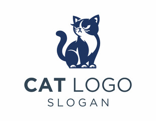 Logo about Cat created using the CorelDraw application. on a white background.