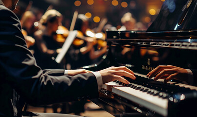 Piano is a way to reduce stress and feel calm. Players and listeners can enjoy the music and relieve their worries for a moment. good mental health concept
