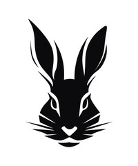 Fototapeta na wymiar Animals Rabbit Silhouette PNG Files Print for White Background