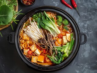Mindful eating made elegant with a vegetarian hotpot a feast of colors