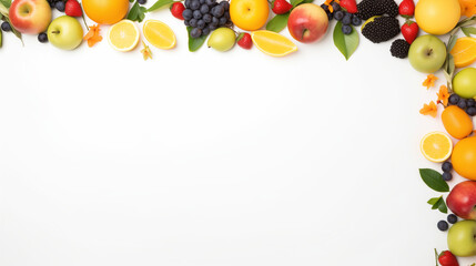 frame made of colorful fruit