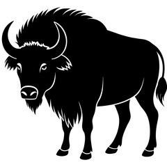 bison silhouette vector illustration,head of a bull,Bison characters,Holiday t shirt,Hand drawn trendy Vector illustration,bison svg face,bison on black background