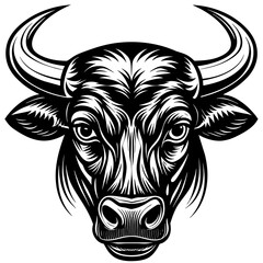        Bullhead silhouette  vector illustration.
