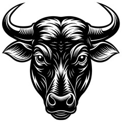        Bullhead silhouette  vector illustration.
