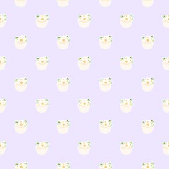 Obraz premium seamless pattern with bee and flower cupcakes