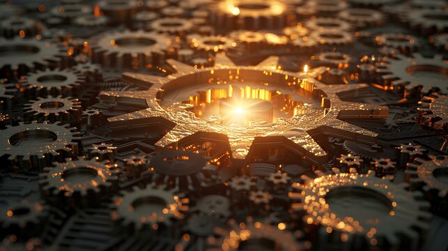 Graphic implementation of abstract concept of time theme. generative AI