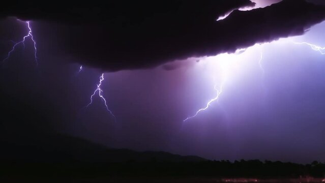 lightning strikes, thunder, black background, dark, footage, 4k footage, videos, slow motion