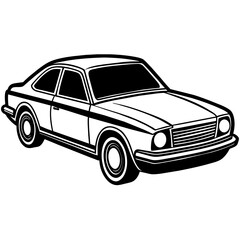 black and white car silhouette vector illustration,head of a bull,sports car characters,Holiday t shirt,Hand drawn trendy Vector illustration,reching car on black background