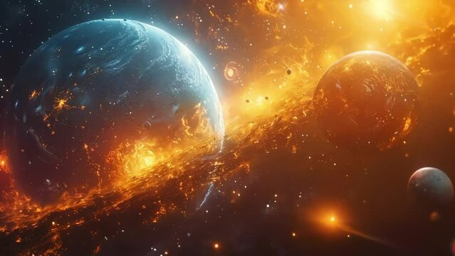 galaxy and planet, Universe, Space, nebula, outer space planet