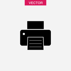 printer icon vector, solid vector printer symbol flat illustration on white backgorund..eps