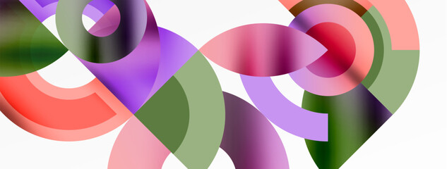 Circle geometric abstract vector background