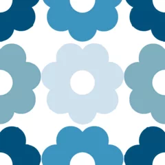 Foto auf Glas Seamless pattern with gradient blue flowers © กชฤชา เอี่ยมวิลัย