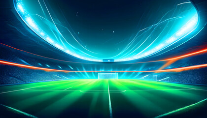 Futuristic sports stadium championship soccer football background 3