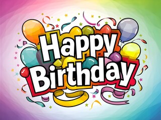 Obraz premium happy birthday party