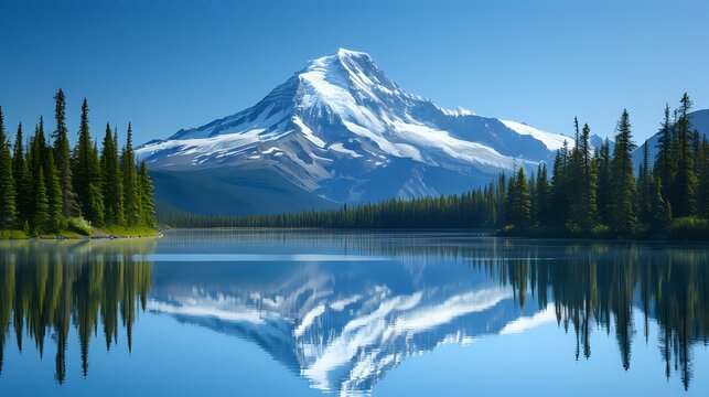 Crystal Vista: Mountain Elegance./n