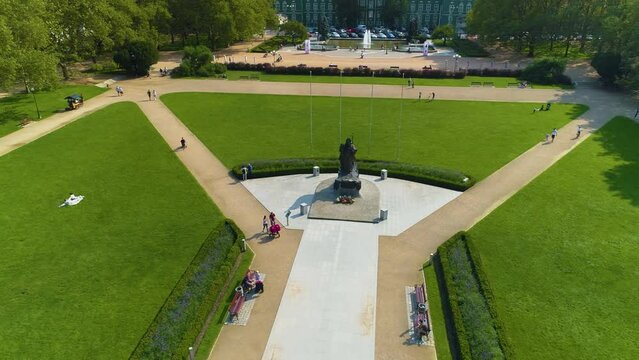 Plac Jasne Blonia Pomnik Jana Pawla Szczecin Aerial View Poland