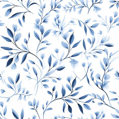 Seamless Vintage Blue Pattern