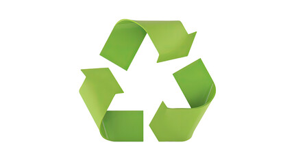Obraz premium 3d recycle symbol icon on white background, Environmental Awareness, principle of reduce and reuse. Waste Management., Banner with copy space.