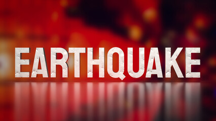 The earthquake is a natural event characterized 3d rendering. - obrazy, fototapety, plakaty