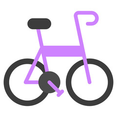 Bycicle icon with flat style. Suitable for website design, logo, app and UI.