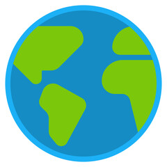 Earth icon with flat style. Suitable for website design, logo, app and UI.