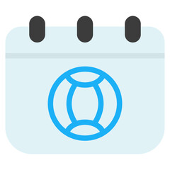 Calendar icon with flat style. Suitable for website design, logo, app and UI.