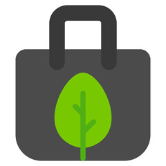 Eco bag icon with flat style. Suitable for website design, logo, app and UI.