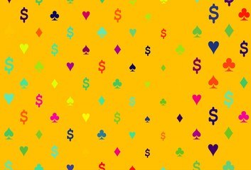 Light multicolor, rainbow vector layout with elements of cards.