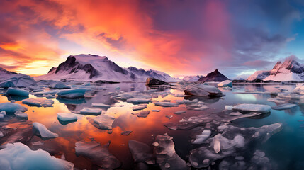 Iceland nature scenery in winter