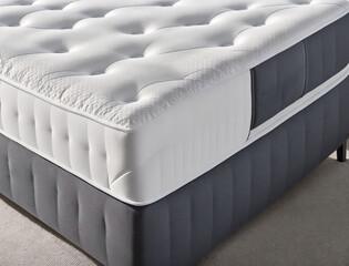 Fototapeta premium A mattress with a pillow on top of it.