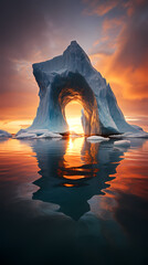 Iceland nature scenery in winter