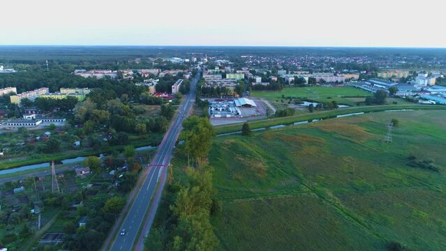 Beautiful Panorama Of Biala Podlaska Krajobraz Aerial View Poland