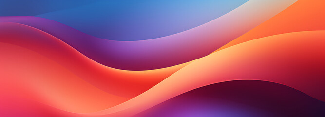 Orange blue purple abstract banner, vibrant color flow gradient grainy background, copy space