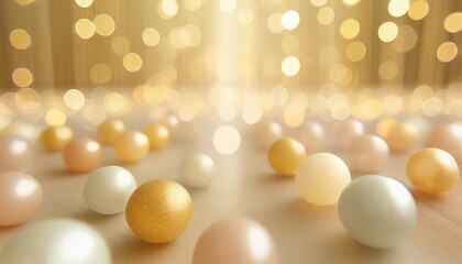 an illustration of pastel bokeh balls showing a wide angle perspective banner of the round shape...