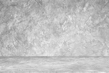 Wall empty studio interior background and backdrop of concrete cement wall in black and gray tones. Studio interior background and empty space Decorating ideas
