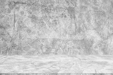 Wall empty studio interior background and backdrop of concrete cement wall in black and gray tones. Studio interior background and empty space Decorating ideas