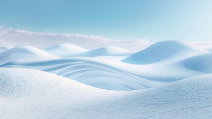 Fototapeta na wymiar Endless white dunes crystalclear sky above perfect tranquil background