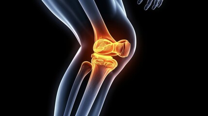 The human knee joint is injured