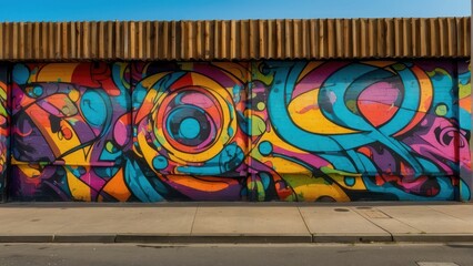 Vibrant street graffiti on a wall