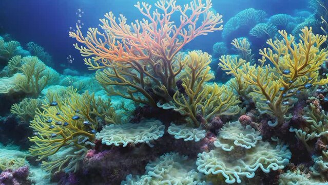 Unraveling the Mysteries of Underwater Life. Seamless looping 4k time-lapse virtual video animation 