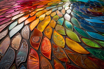 A beacon of ideas in a sea of color, coins and light blend into a tableau of vibrant investment