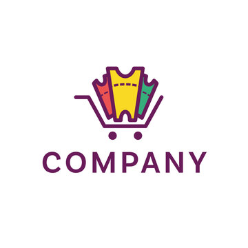 Coupon minimal modern symbol ticket market logo