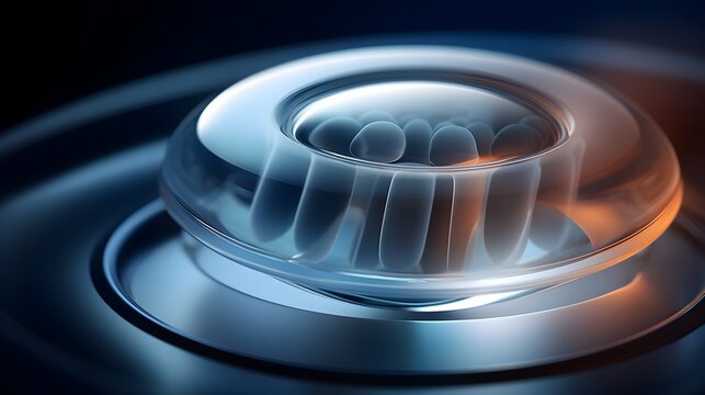 Futuristic Macro Shot of Immunosorbent Dosator Tip and Plastic Plate Showcasing Advanced Scientific Technology