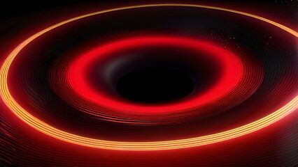 Intriguing Red on Black: Black Hole Inspired Background Art(Generative AI)