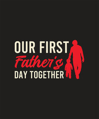 father's day typography t-shirt design - obrazy, fototapety, plakaty