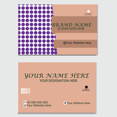 Double-sided creative business card template. Portrait and landscape orientation. Horizontal and vertical layout. Vector illustration
