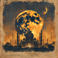 Eid Mubarak social media post background