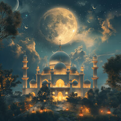 Eid Mubarak social media post background