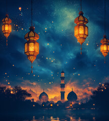 Eid Mubarak social media post background