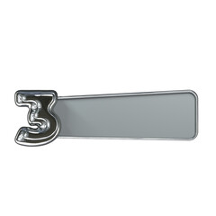 Text banner with frame and number